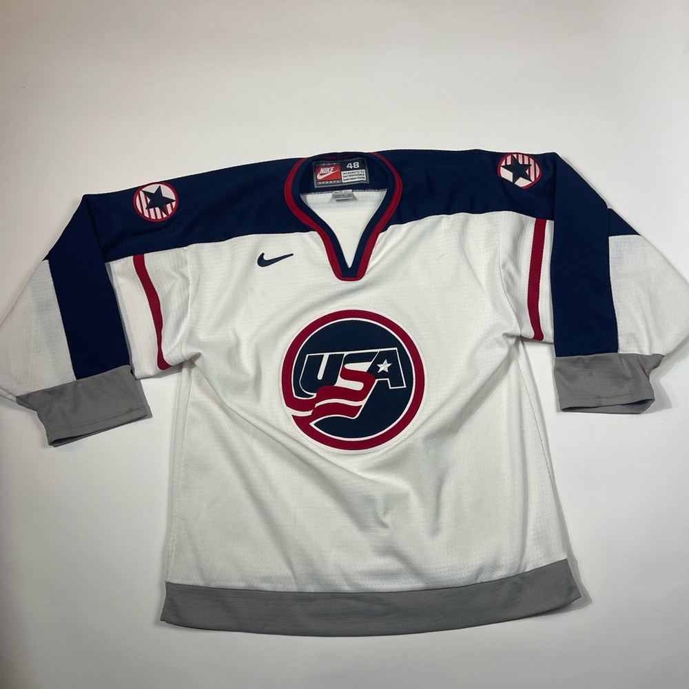 Vintage Nike USA Hockey Jersey Size 48 Blank